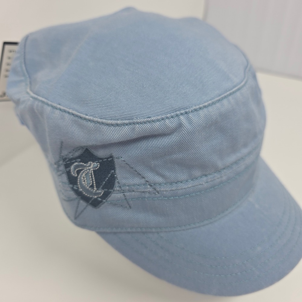 HYP Military Cadet Hat 59CM Large Slate Blue Cotton Twill Shield Logo 2010 Proto